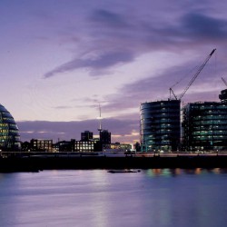 More London City hall external at night